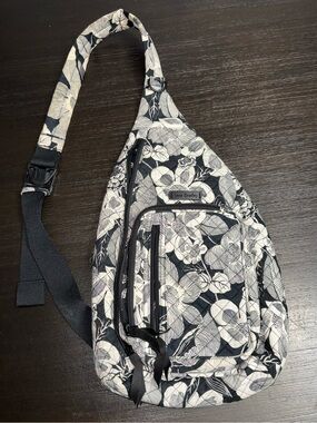 Vera Bradley Black & White Floral Crossbody Bag